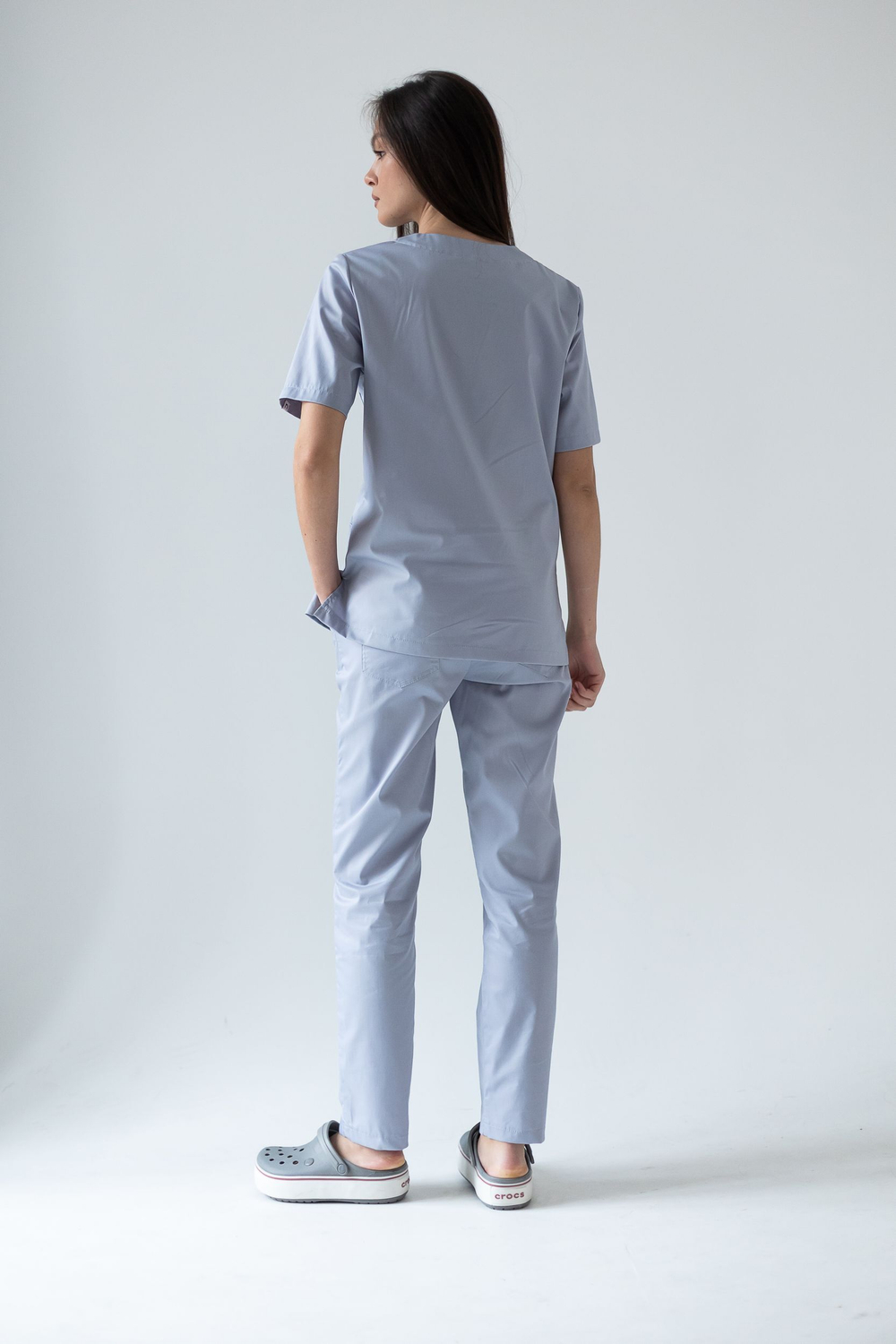 Блуза женская м640 toray стретч серый29