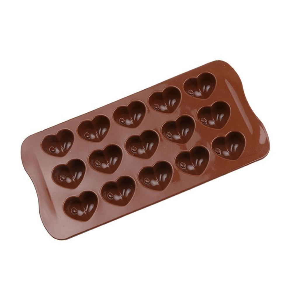 Форма силиконовая «Сердечки» 15 ячеек