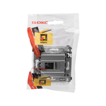 Компьютерная розетка RJ-45 в стену, кат.6А одинарная, "Avanti", "Закаленная сталь"