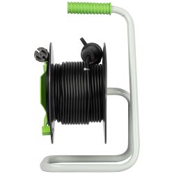 Удлинитель силовой ЭРА GREEN LINE GAZ-2x1-20m Greenline на катушке пластик 1 розетка без заземления 20м ПВС 2x1мм2