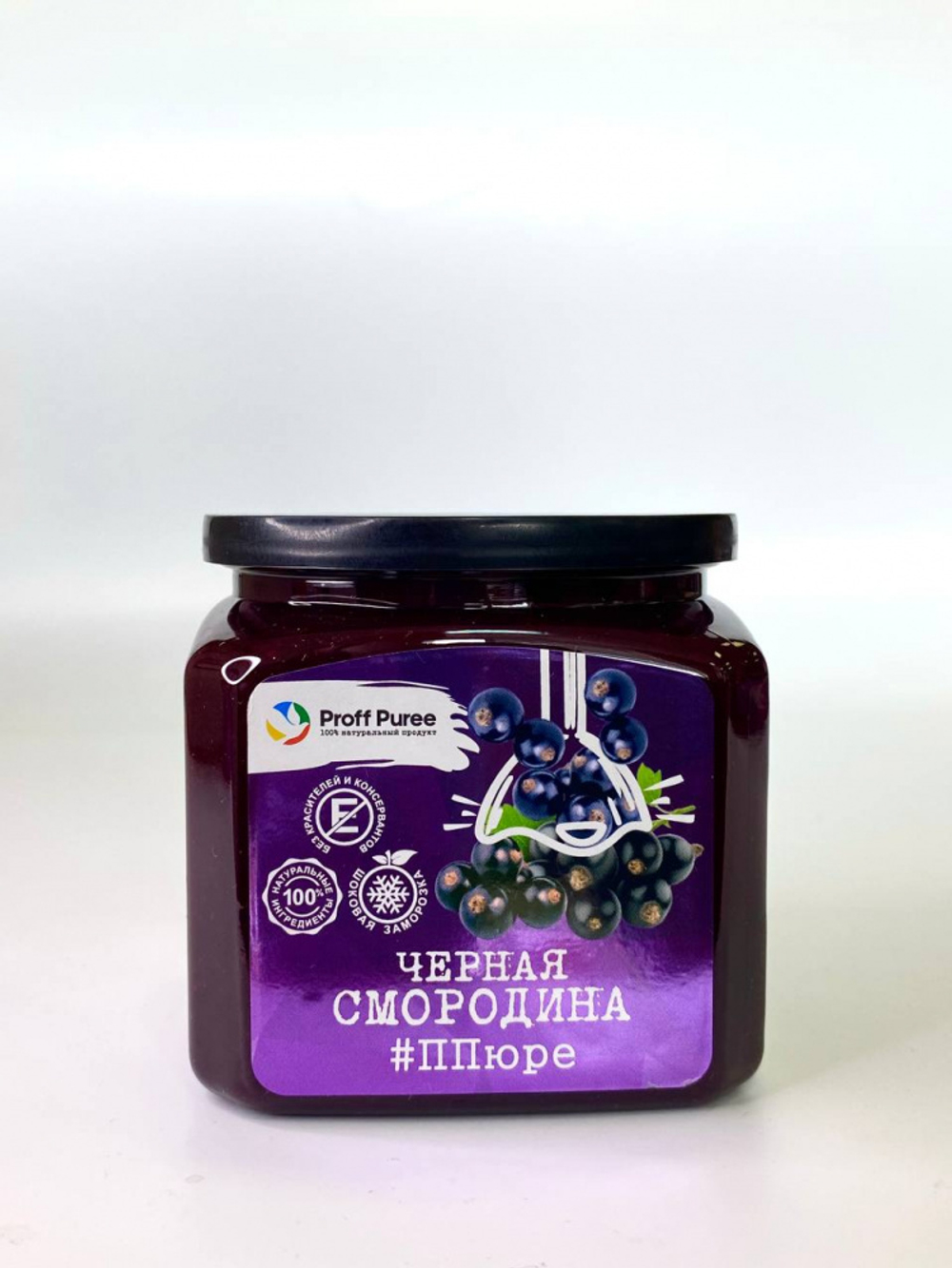 ПЮРЕ Proff Puree из черной смородины 10% сахара (Банка 500гр)