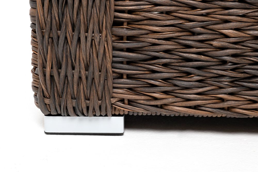 "Лунго" трансформирующийся диван из искусственного ротанга (гиацинт), цвет коричневый