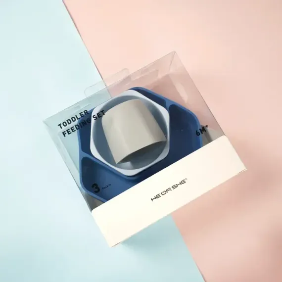 Набор посуды из силикона Heorshe 3 предмета Голубой