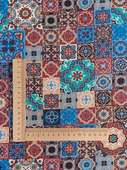 Ткань бязь плательная, рис. "Пэчворк", ширина 150 см, арт. 124