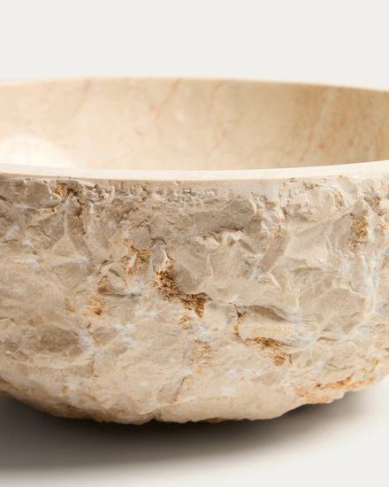 Раковина Orvane из бежевого мрамора Ø 40 см