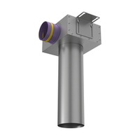 Присоединительная коробка потолочная VPSL 125/90×1 на 1 выхода (L=400 мм), круглая