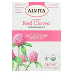 Alvita Teas, органический растительный чай, красный клевер, без кофеина, 16 индивидуально упакованных чайных пакетиков, 32 г (1,13 унции)