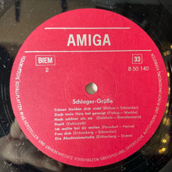 Винтажная виниловая пластинка LP Сборник Нeмецкой Эстрады Schlager Grusse (ГДР 1968)