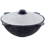 Казан 16л узбекский чугунный с алюминиевой крышкой, плоское дно (г.Наманган)