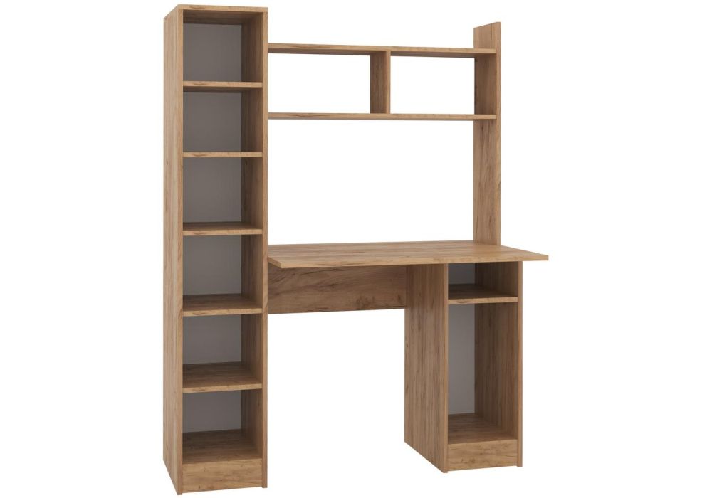 Письменный стол Бишоп 6 123х57х160 дуб крафт золотой / антрацит