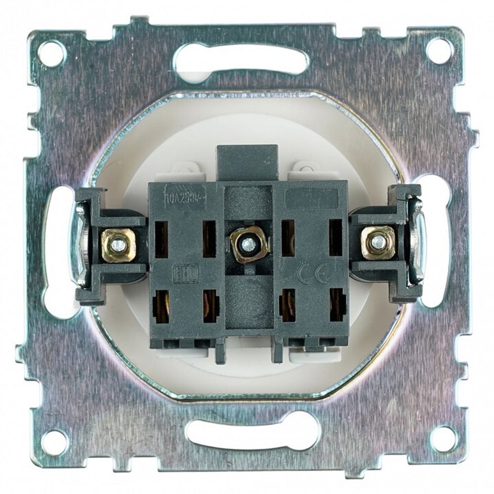 Розетка без заземления и со шторкой, без рамки Stekker Катрин 39303