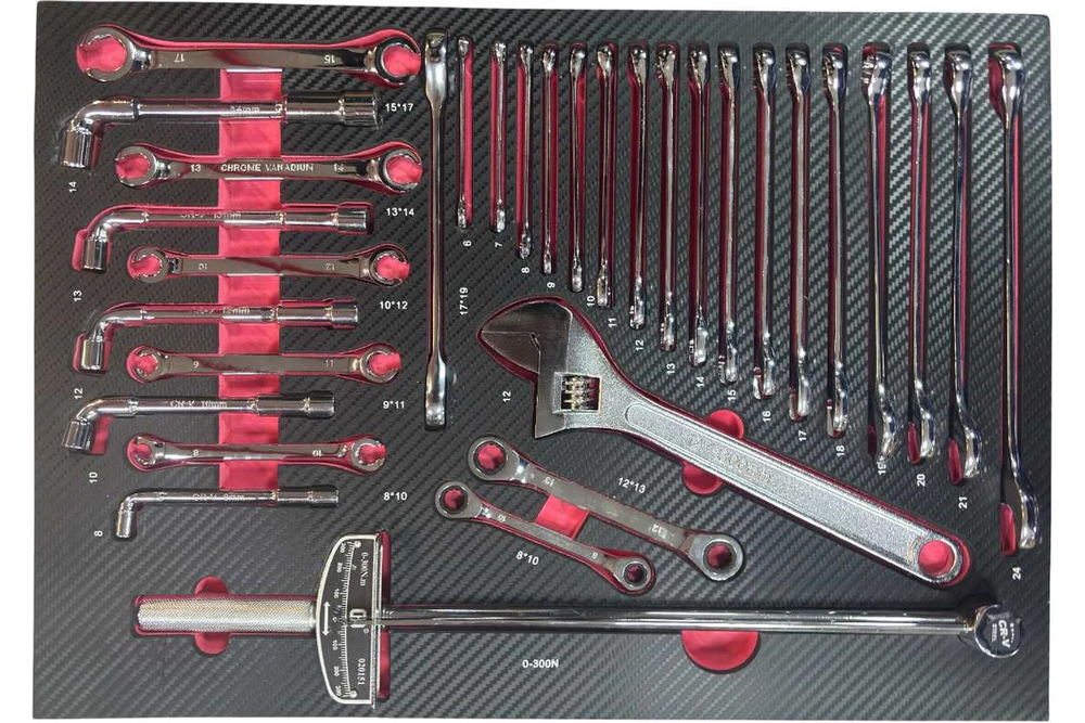 Набор ложементов GWA-255B с инструментом, 255 предметов, 4 ложемента, 550x390x30мм, Great Wolf