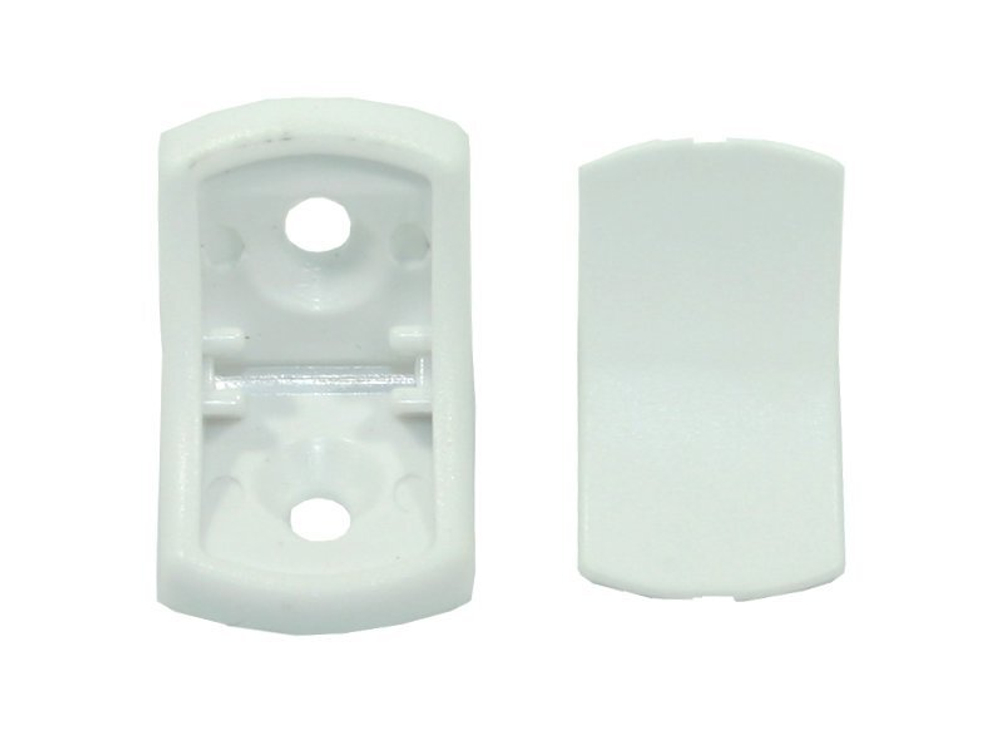 УГОЛОК МЕБ. МЕТАЛЛИСТ 24*24*20 С ЗАГЛУШКОЙ ПЛАСТ.БЕЛЫЙ