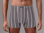 Мужские трусы-боксеры в контрастную полоску (Размер: XL) (Цвет: черный)