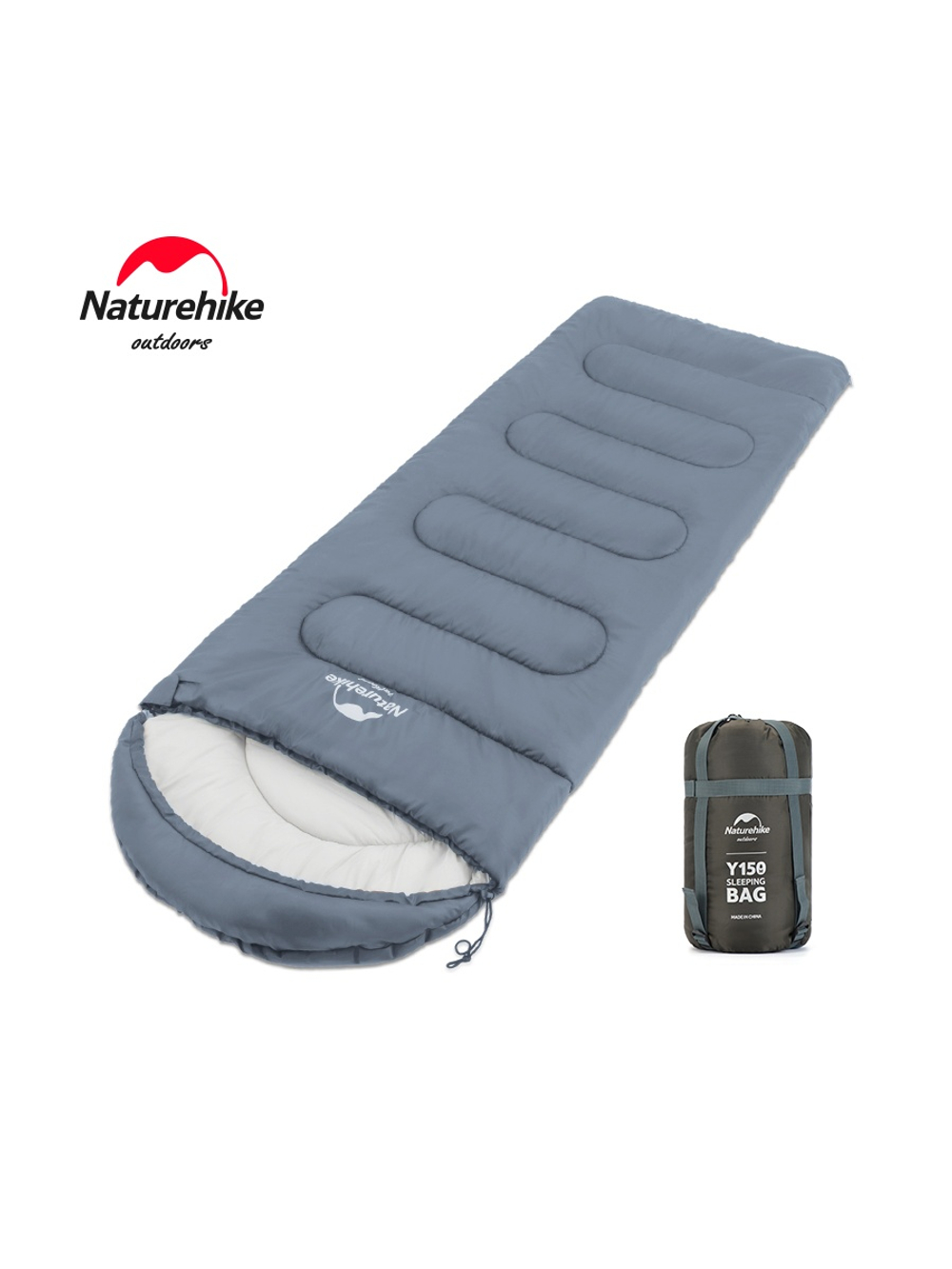 Мешок спальный Naturehike Y150L, 220х85 см, (левый) (ТК: +11C), синий