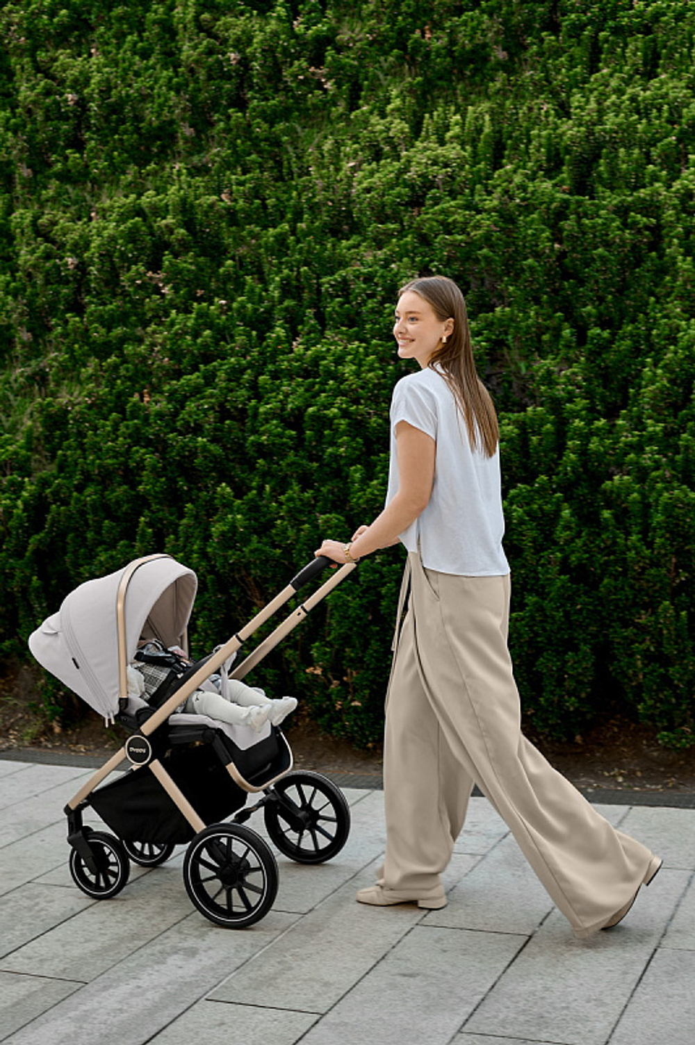 Детская коляска Peppy Monaco 2 в 1 Black (черный), рама черная матовая