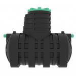Септик переливной Мультпласт Термит Профи+ 2.0 PR 2000 л. горизонтальный / 800 л. в сутки / 3-4 чел. / принудительный сброс (2150x1100x1915см;99кг;черный) - арт.555454