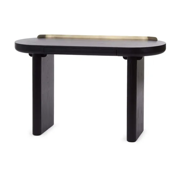 Письменный стол с ящиком Salmon 128х50 см, черный