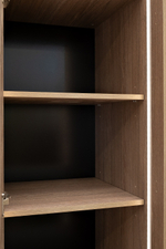 GD-10014/2-3 Шкаф Альто(Alto) пенал c полками,цвет дуб Урбан Кофейный, фасад глухой 50*57*228.5см