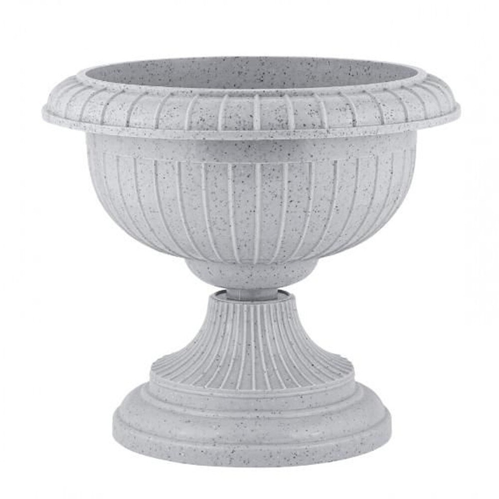 Вазон на ножке большой D395мм, светлый камень