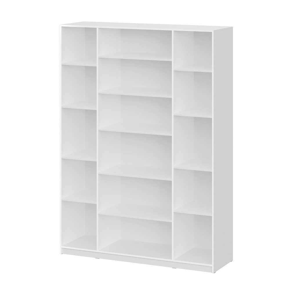 Шкаф распашной с наполнением (11 полок + 2 ящика + штанга) ШК 5 (1600), Белый