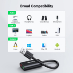 Конвертер USB 2.0 на Audio UGREEN 30724