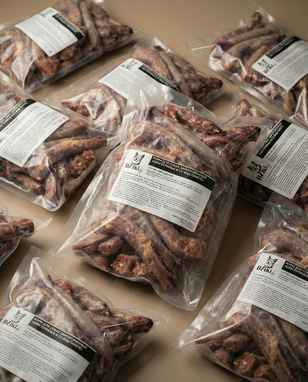 ТОЛЬКО ДЛЯ БРЕСТА КОРМ ДЛЯ СОБАК ЗАМОРОЖЕННЫЙ «ШЕИ КУРИНЫЕ В СУ-ВИД ПАКЕТЕ» 1кг