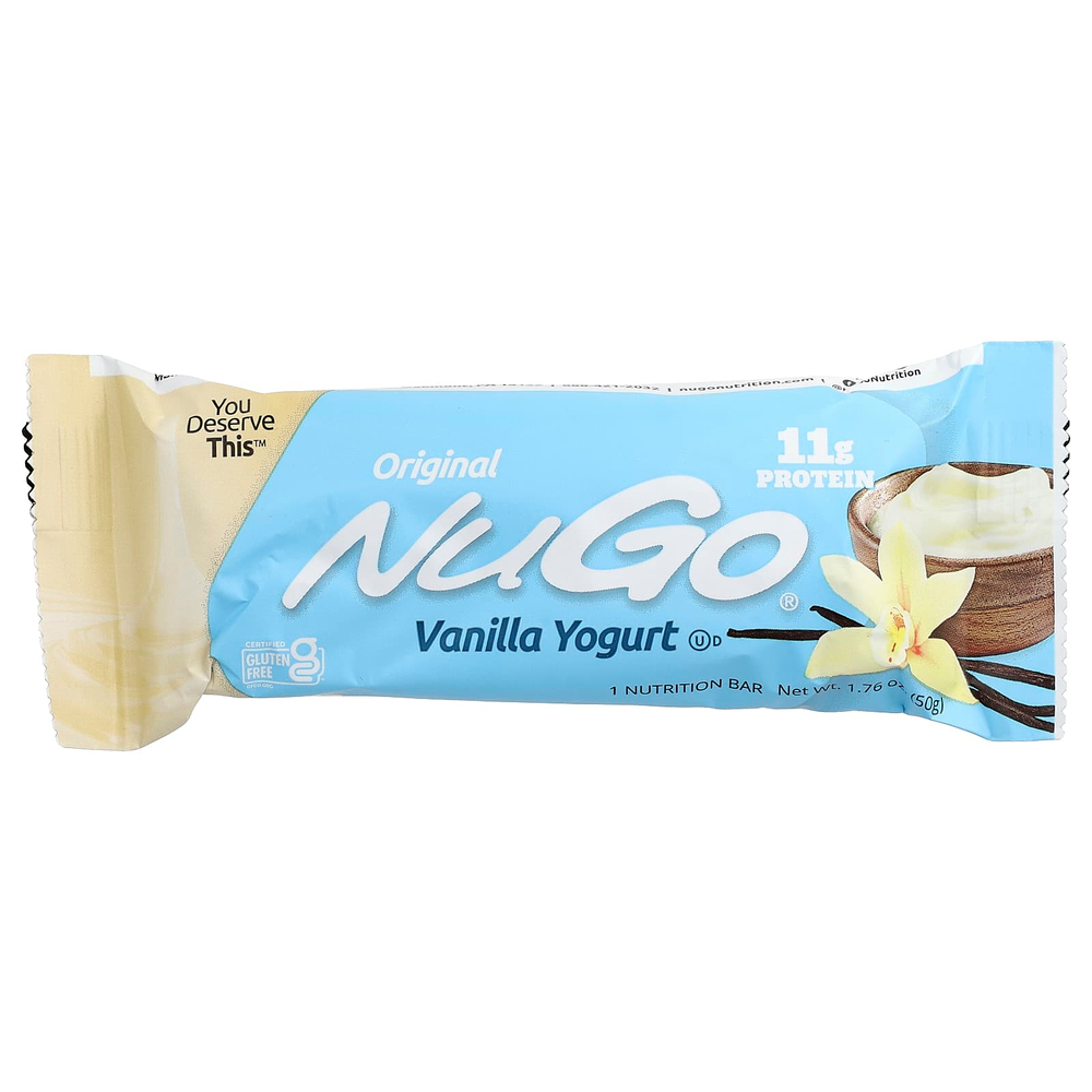 NuGo Nutrition, протеиновые батончики, ванильный йогурт, 15 батончиков по 50 г (1,76 унции)