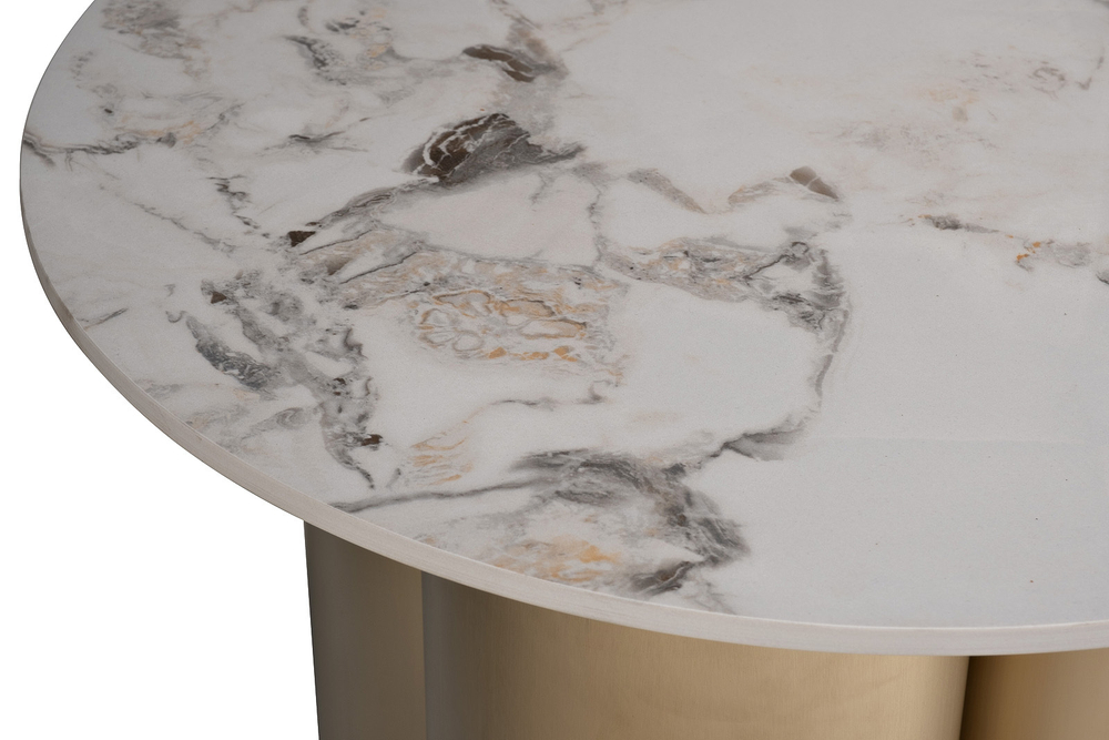 Стол журнальный 60х45см Garda Decor белый керамогранит