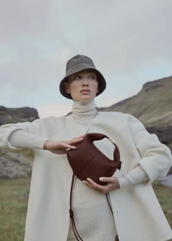 POLENE СУМКА BERI, ТЕМНО-КОРИЧНЕВЫЙ