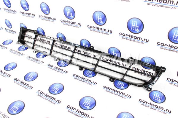 Нижняя решетка радиатора прямые линии на Лада Приора 2, черный лак