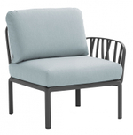 Модуль правый/левый пластиковый с подушками Nardi Komodo Elemento Terminale DS/SX, антрацит, лед