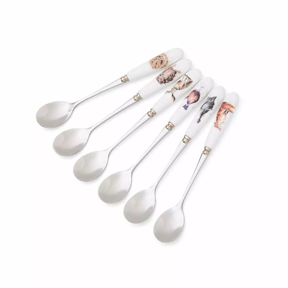 Royal Worcester - Набор Wrendale Designs, 6 ложек, 15 см. / артикул   WN1101-XG  / GTIN 749151597730