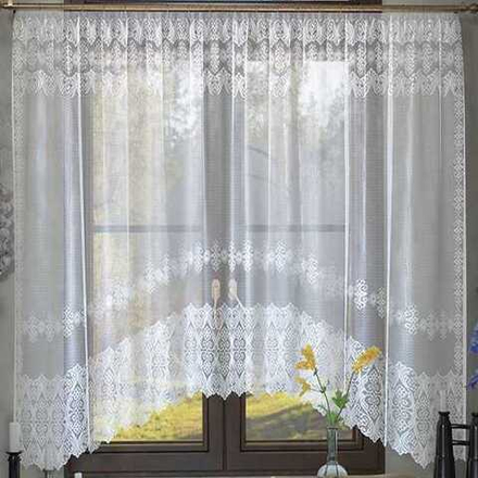 Занавеска "Л. А36", цвет белый, на шторной ленте, Беларусь.