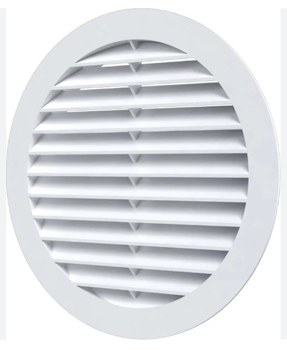 Решетка вентиляционая круг D130 вытяжная с флянцем D100