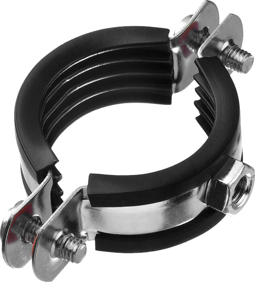 Хомут трубный с гайкой, 1 1/4″, 8шт, оцинкованный, ЗУБР