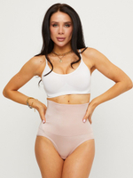 Набор из 2 высоких утягивающих трусиков (Размер: XL) (Цвет: черный с бежевым)