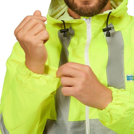 Костюм сигнальный влагозащитный Extra-V-КБР полиэфир с ПВХ покрытием лимонный с СОП