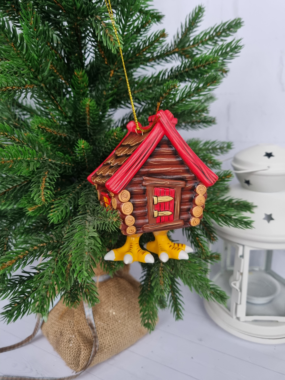 Избушка на курьих ножках ёлочная игрушка