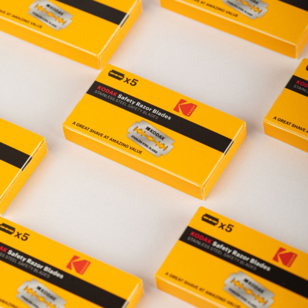 Сменные кассеты для бритья Kodak Double edge blade двухсторонние классические лезвия для Т-образных станков | Kodak