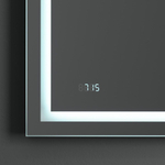 Универсальное зеркало с контурной Led-подсветкой, часами и косметическим зеркалом, 80 см AM.PM Gem M91AMOX0803WG