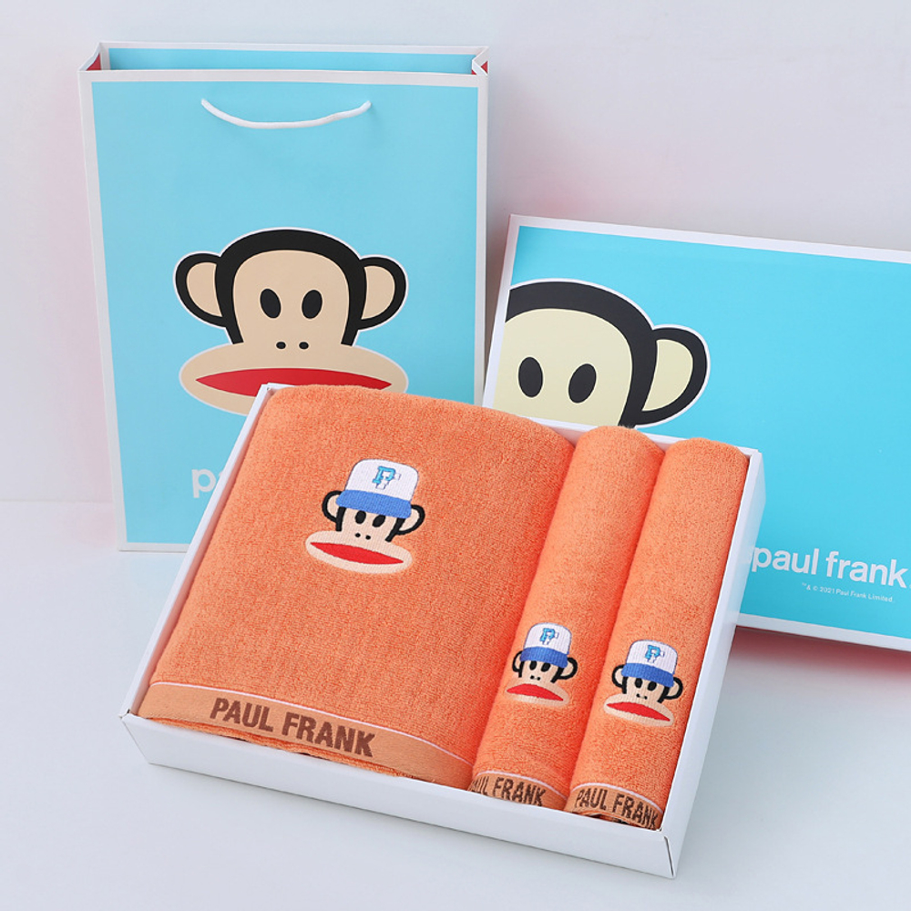 Подарочный набор полотенец из 100% хлопка Paul Frank (Orange)
