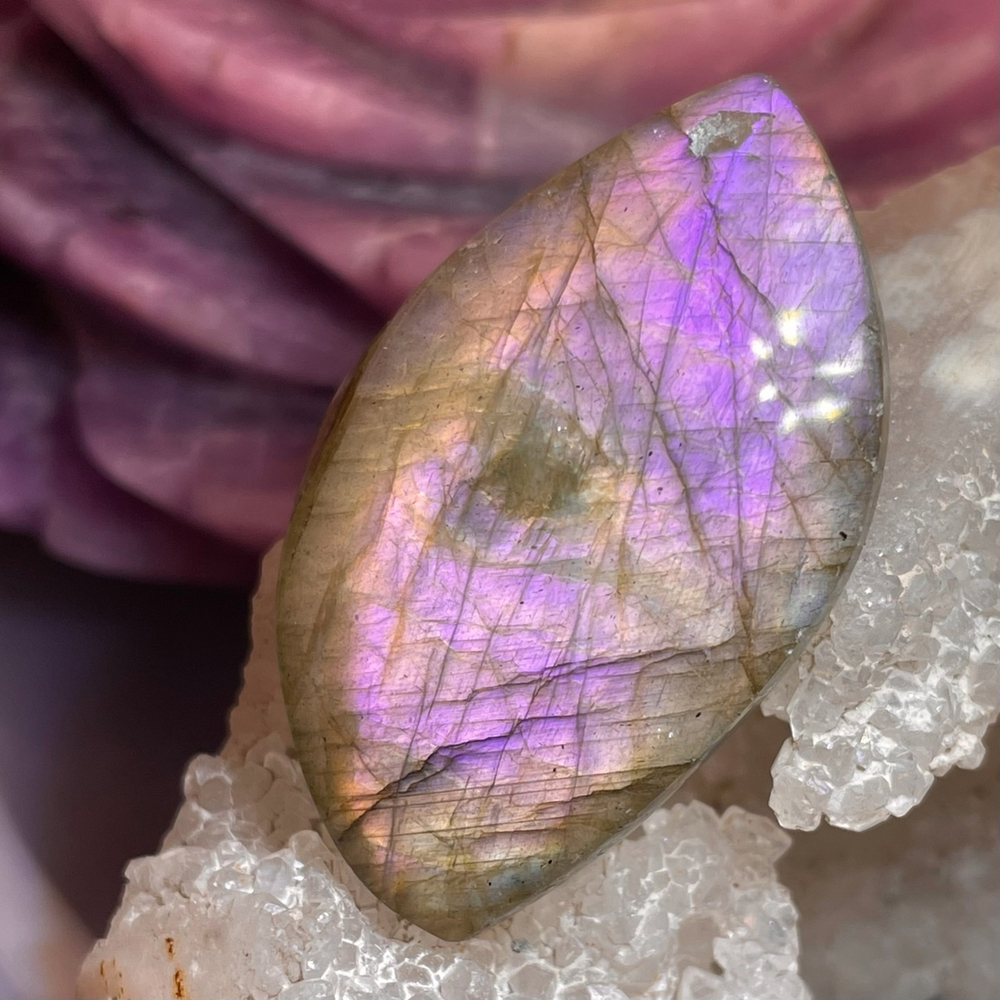 48098 Лабрадор розовый Кулон 23*38мм (Заряжен на Удачу)