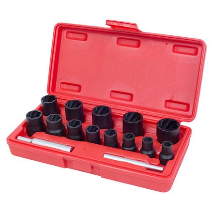 Цена на МАСТАК (109-30015C) Набор торцевых головок для поврежденных гаек и болтов, 8-21 мм, кейс, кейс, 15 предметов