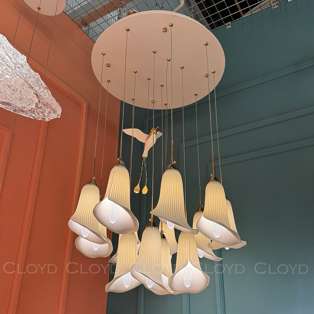 Люстра Cloyd OSANNA C13 / Ø60 см - керамика - белый (арт.11889)