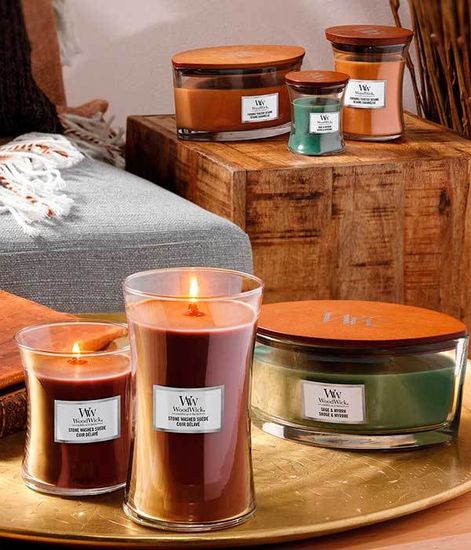 Шалфей и мирт, ароматическая свеча эллипс, WoodWick