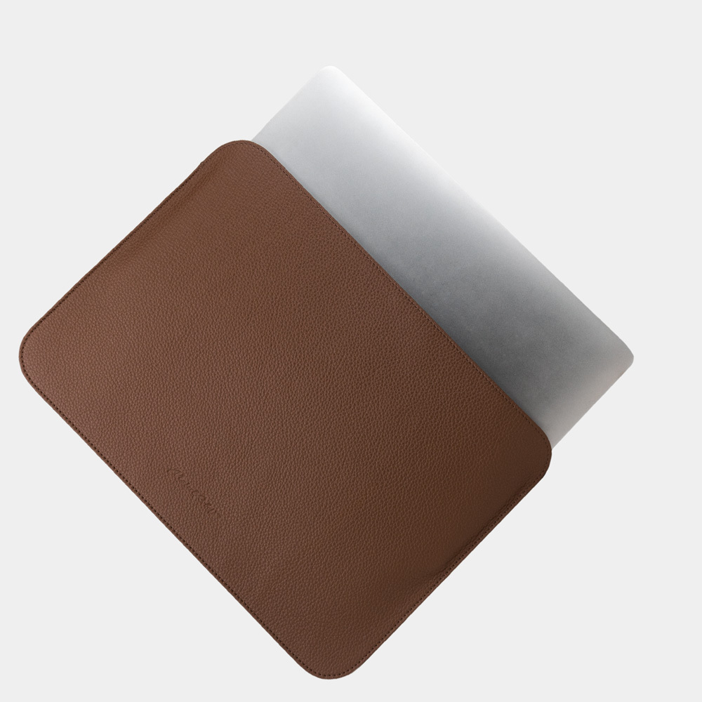 Чехол для MacBook 13-14' и документов из кожи теленка, цвета шоколад