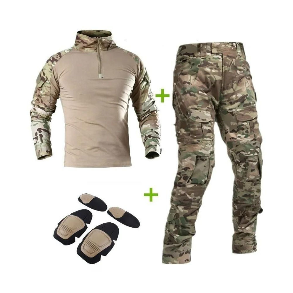 Костюм боевой с наколенниками и налокотниками Multicam