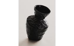 Zara Home Ваза из глины, цвет чёрный, 17 см