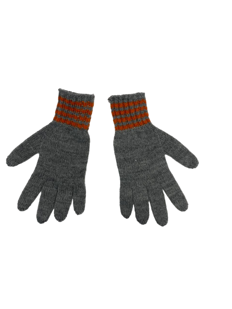 Детские перчатки ПЧ033-03/18 серые/оранжевые